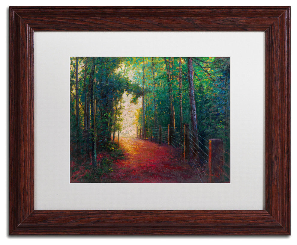 Daniel Moises 'Misty Trail' Matted Framed Art