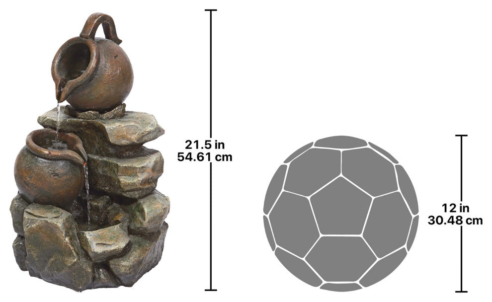 Lataverna Cascading Urns Led Fountain
