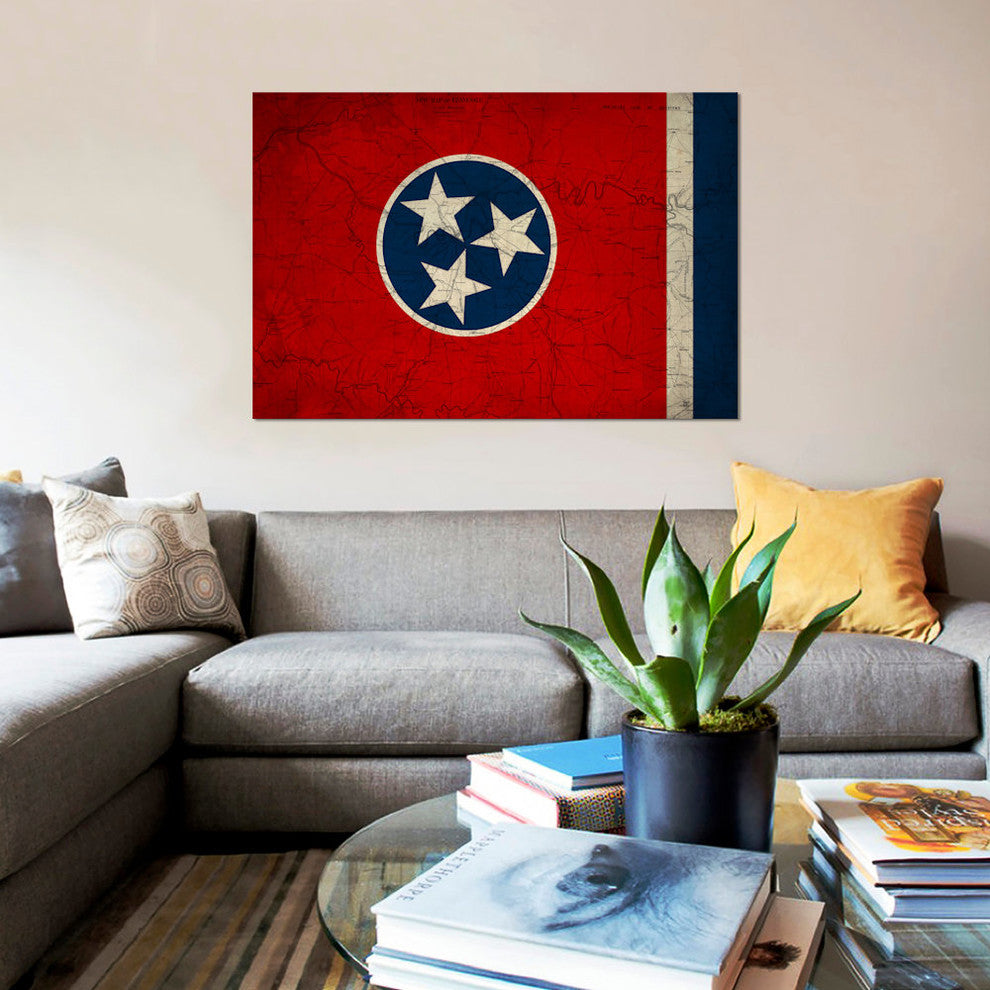 "Tennessee (Vintage Map)" by iCanvas, Canvas Print, 26x18"