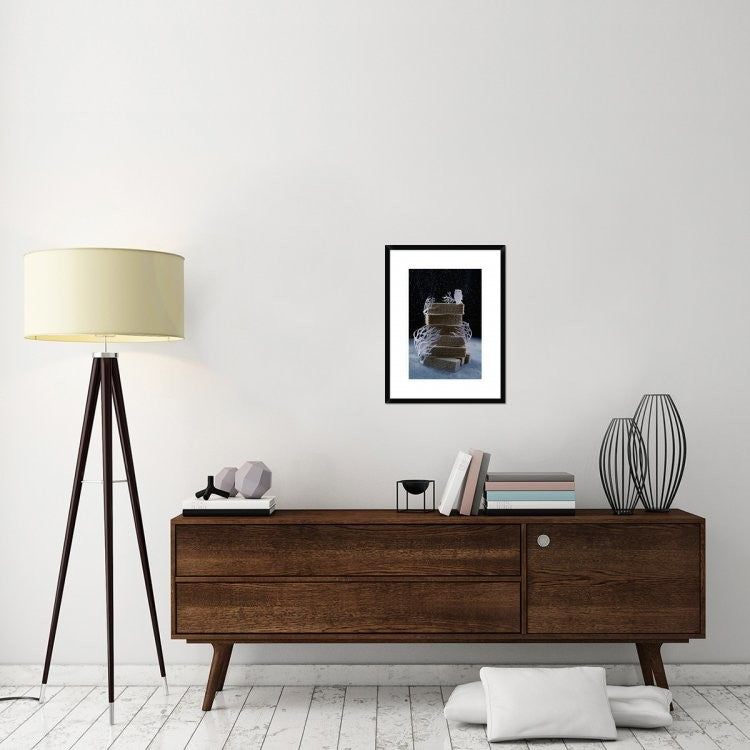 "Snowy Owl (Powdered Sugar)" Framed Digital Print by Dina Belenko, 20"x26"