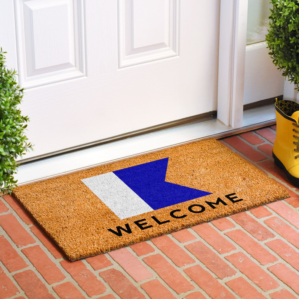 Calloway Mills Nautical Personalized Doormat, Letter A