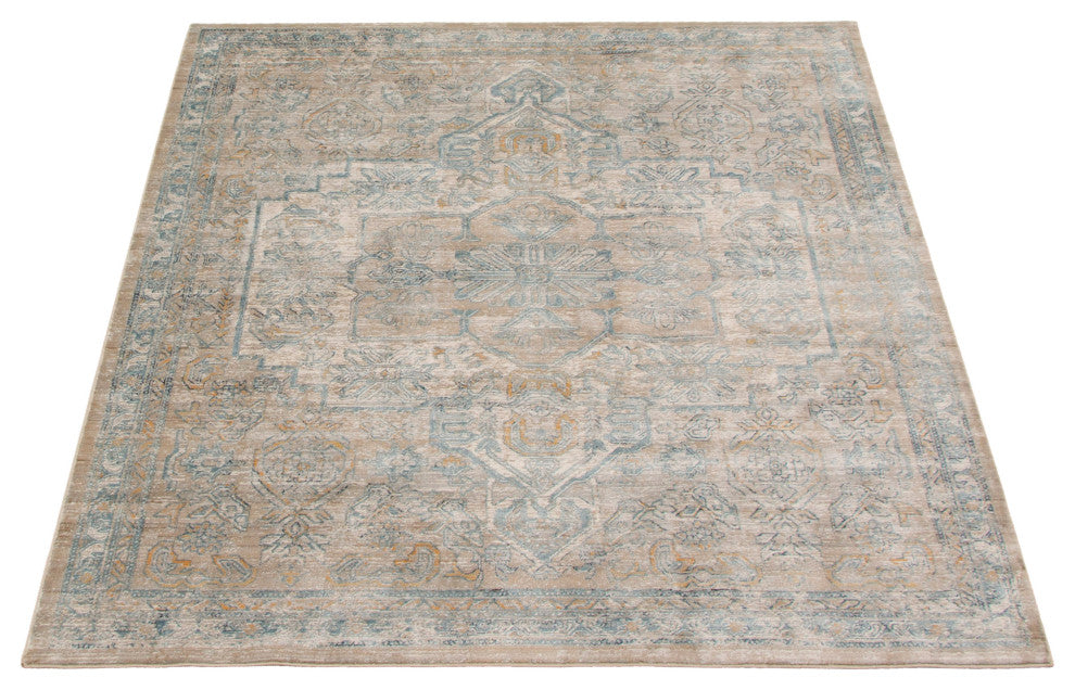 eCarpetGallery Living Room Rug, Beige, Grey, 6'7" x 9'10"