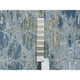 Gray, Hand Knotted Wool and Silk, THE HONEYCOMB Design Runner Rug, 2'6"x8'3"