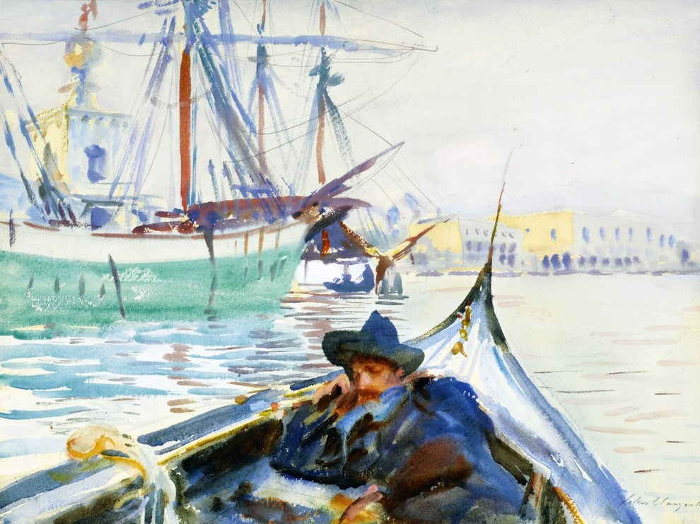 Tile Mural A Summer Day On The Giudecca John Singer Sargent, 6"x8", Glossy