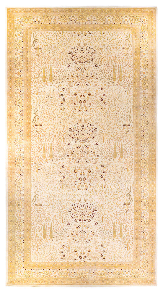 Mogul, One-of-a-Kind Hand-Knotted Area Rug Ivory, 12' 2" x 22' 0"