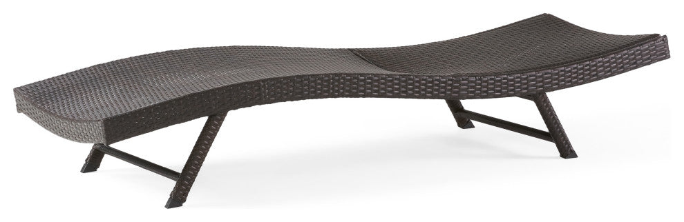 GDF Studio 3-Piece Hawthorne Wicker Chaise Lounge Set, Multibrown