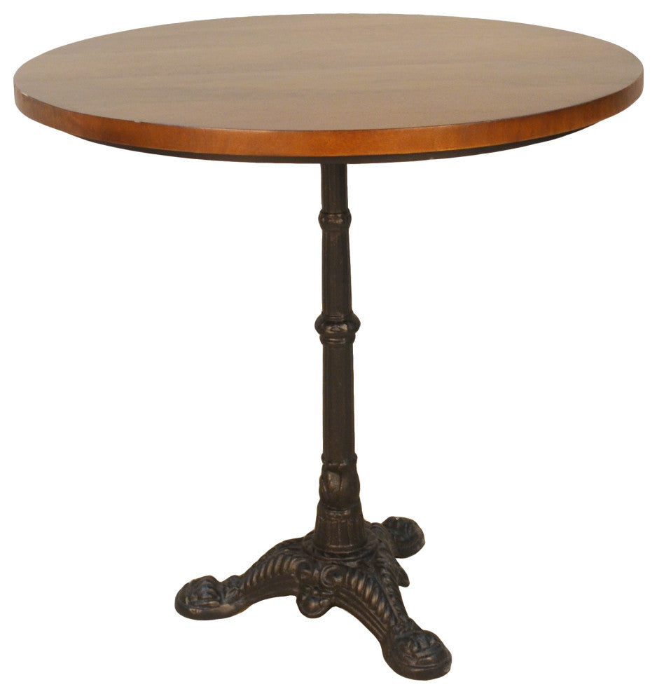 Velio Bistro Table, Chestnut, Black
