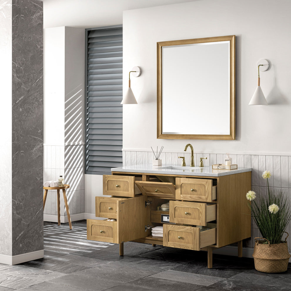 Laurent 48" Single Vanity, Light Natural Oak