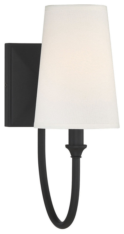 Cameron 1-Light Sconce, Matte Black