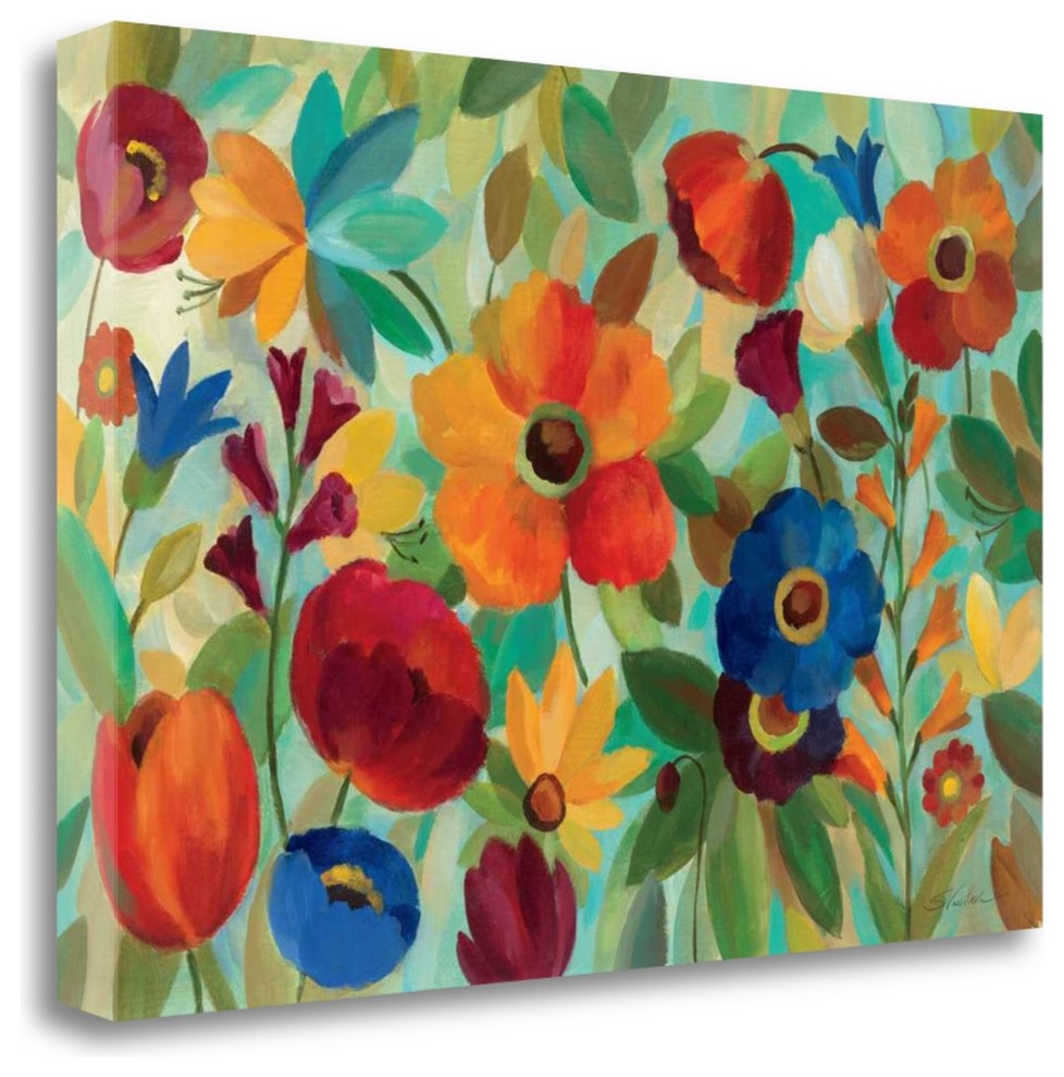 "Summer Floral V" By Silvia Vassileva, Giclee Print on Gallery Wrap Canvas