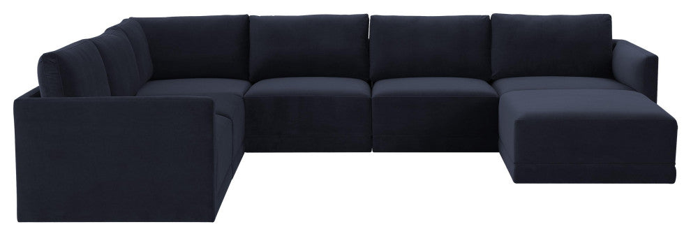 Willow Navy Modular Large Chaise Sectional