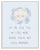 "Love You a Little More Blue Moon" 10x15, Wall Plaque Art