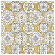 "Color my World Kolam Pattern Gold" Paper Print by Daphne Brissonnet, 32"x32"