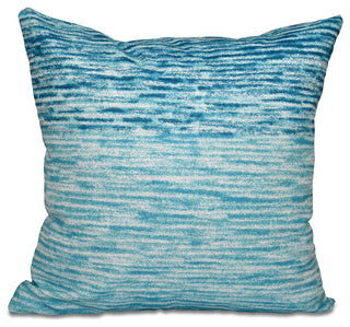 Ocean View, Geometric Print Pillow, Teal, 18"x18"