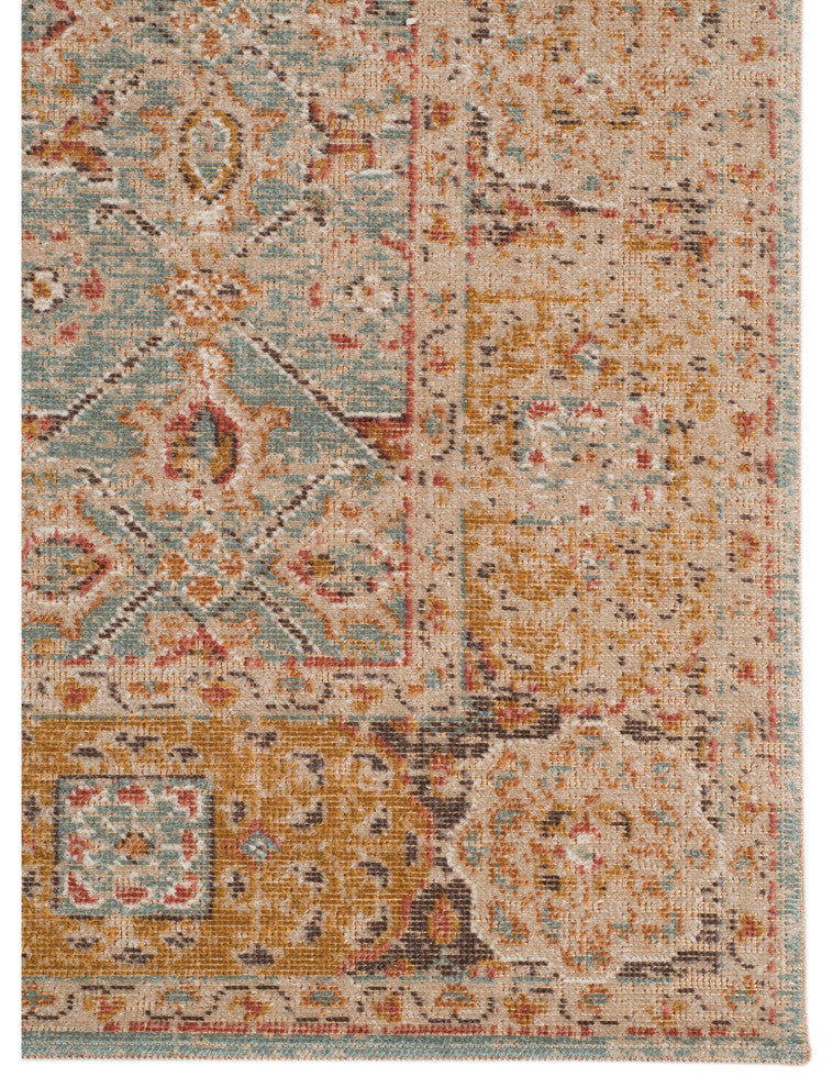 Ethnicia Watton Vintage Teal Area Rug, 2'7"x7'6"
