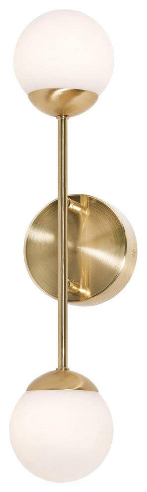 Pearl 18" LED Sconce, Satin Brass