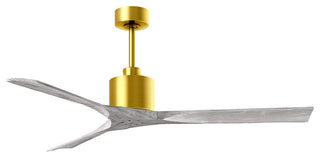 Nan Ceiling Fan, Brushed Brass/Barnwood Tone, 60