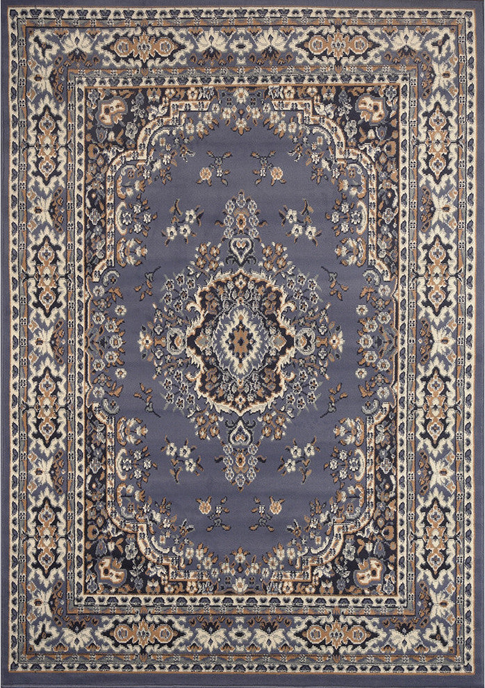 Home Dynamix Premium Sakarya Runner Area Rug 1'9"x7'2", Border Country Blue