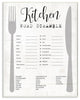 Stupell Industries Kitchen Word Scramble Fun Family Word Design, 13"x19", Wood