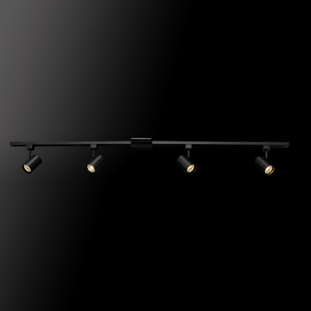 Tribeca 4-Light 56" Matte Black Track Lighting Kit