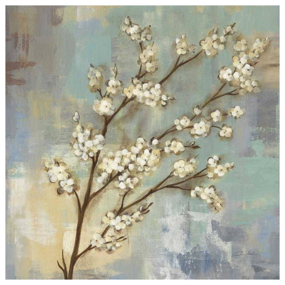 "Kyoto Blossoms I" Digital Paper Print by Silvia Vassileva, 42"x42"