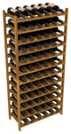 72-Bottle Stackable Wine Rack, Premium Redwood, Oak Stain