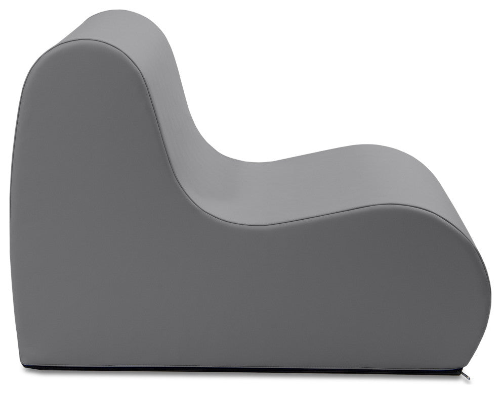 Midtown Foam Classroom Chair, Medium Sizel - Premium Vinyl - Charcoal
