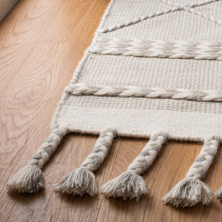 Safavieh Casablanca Collection CSB575G Rug, Silver/Ivory, 3' X 5'