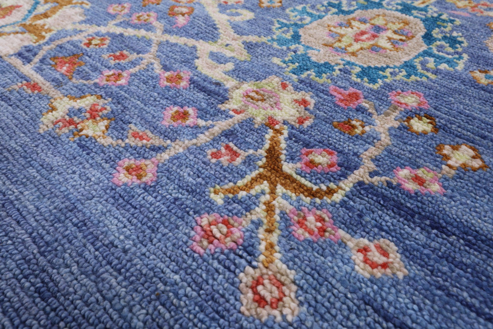 Turkish Oushak Hand Knotted Wool Rug 9' 1" X 12' 1" - Q13583