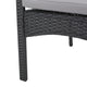 GDF Studio Tigua Outdoor Gray Wicker Dining Chair With Cushions, Set of 2