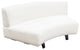 Vesper Curved Armless Sofa, White