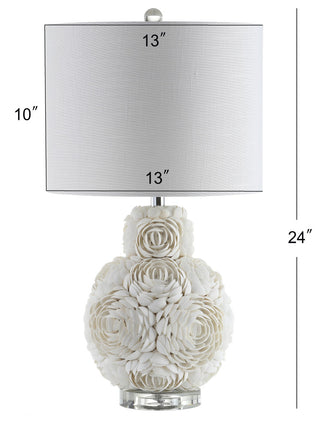 Seashell Rosette 24" LED Table Lamp, Cream
