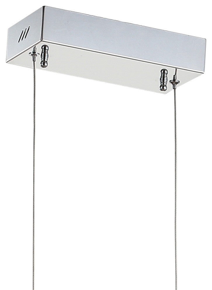 Roxanna 41.5" Dimmable Adjustable Integrated Led Linear Pendant, Chrome