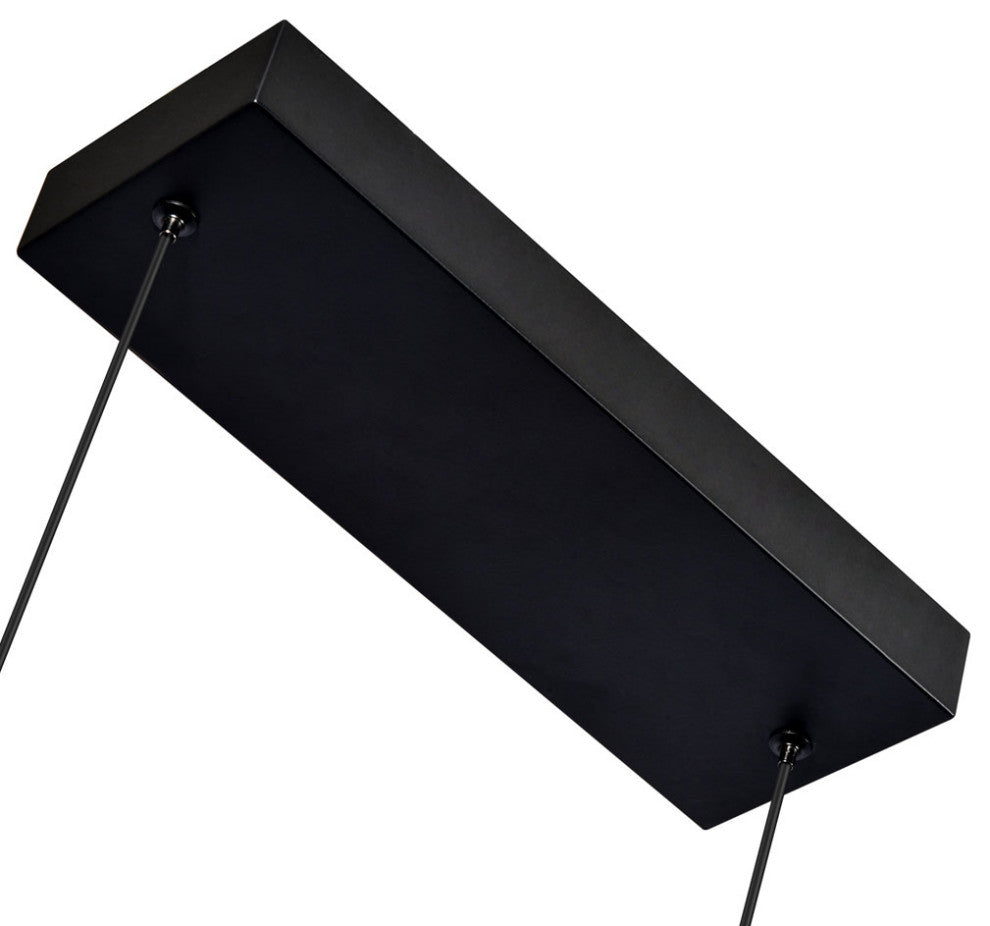 Sorrento 40" 7 Shades ETL Certified Integrated LED Linear Chandelier, Black