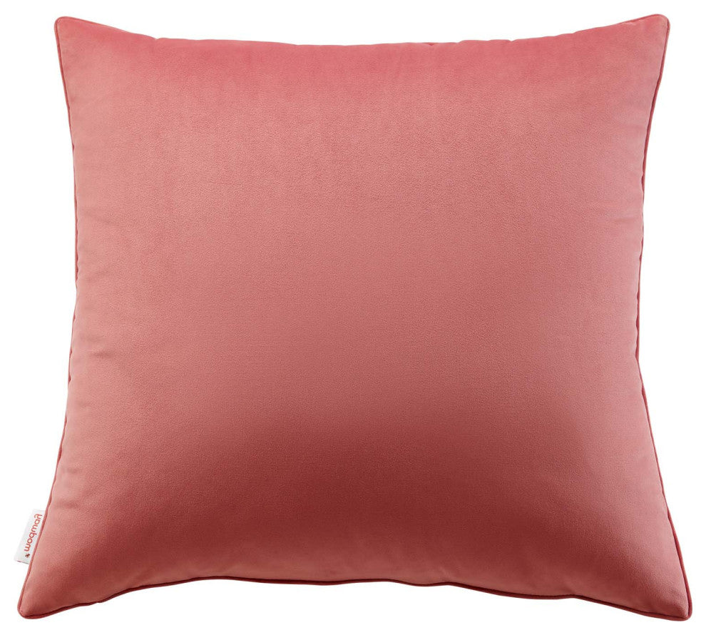 Accent Throw Pillow, Velvet, Pink, Modern, Living Lounge Hotel Lobby Hospitality