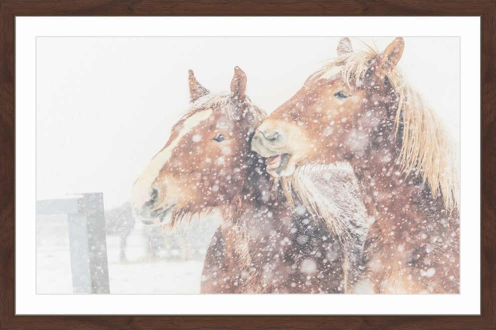 Marmont Hill, "Happy Horses" Framed Painting Print, 30x20