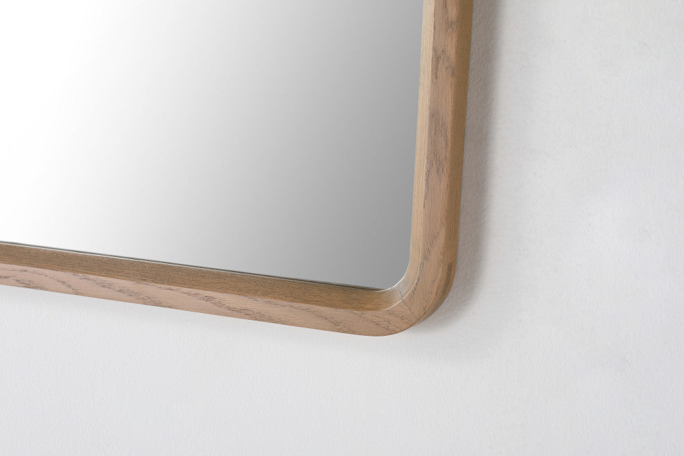 Vela Mirror, Pecan Oak, 36"