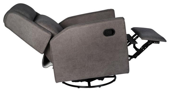 Cash Swivel Glider Rocker Recliner Chair, Dark Gray