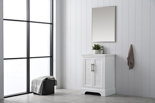 Vanity Art Bathroom Vanity With Sink & Top, White, 24", White Ceramic