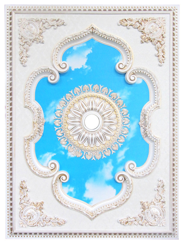 Artistry Lighting, Rectangle 63" x 47" White Ceiling Medallion (ART1216-F1-022)