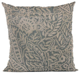 Plutus Gray Festive Jacquard Luxury Throw Pillow, 18"x18"