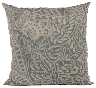 Plutus Gray Festive Jacquard Luxury Throw Pillow, 18"x18"