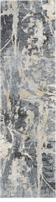 Nourison Fusion Gray Area Rug, 2'2"x7'6"