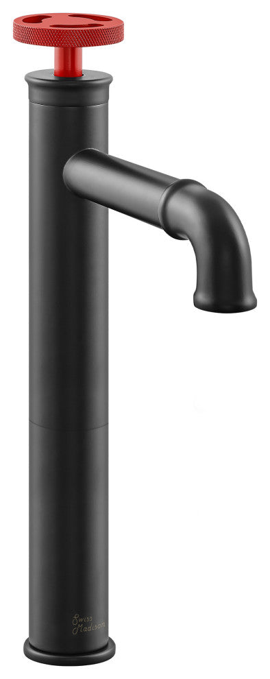Avallon 12" Single Handle, Bathroom Faucet, Red