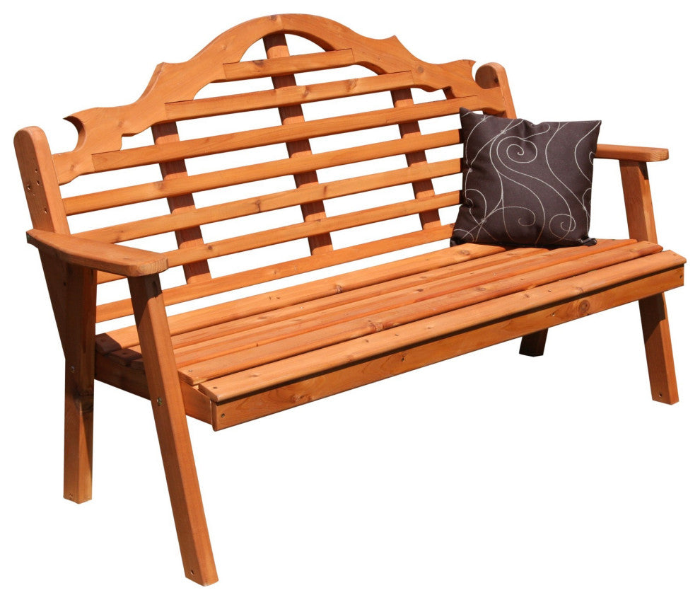 Cedar Marlboro Bench, Cedar Stain, 6 Foot