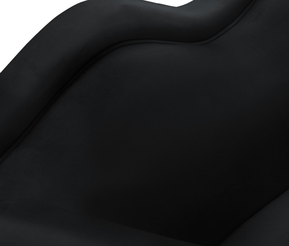 Lips Velvet Upholstered Chair, Black