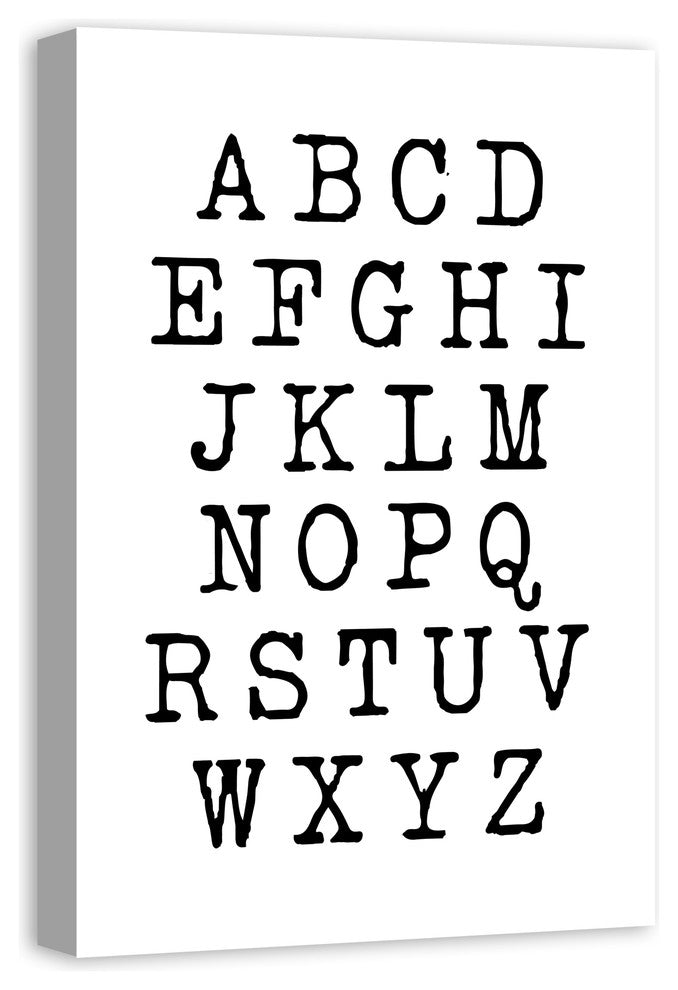 Typewriter Alphabet 20x30 Canvas Wall Art
