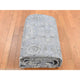 Goose Gray, Oushak Design, Silk With Wool, Hand Knotted Rug, 9'x12'