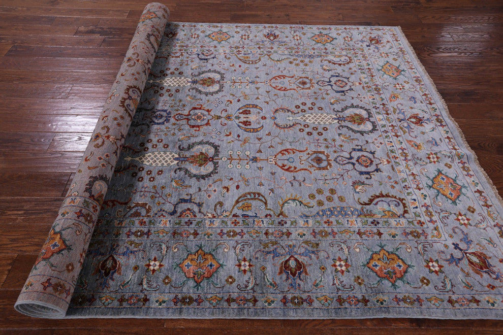 Hand-Knotted Persian Tabriz Wool Rug 6' 5" X 10' 0" Q9705