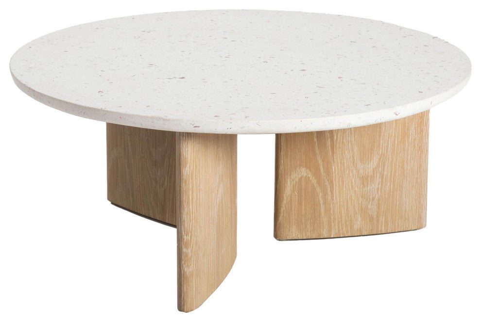 Destiny Oak Coffee Table, Seashell Finish